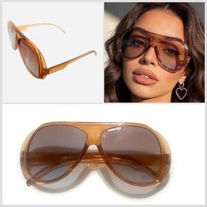 🔥🔥🆕Stylish Aviator Brown Sunglasses